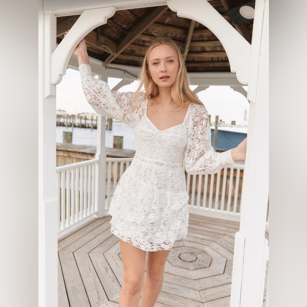 NWT$498 LoveShackFancy Alela Embroidered Lace Dress